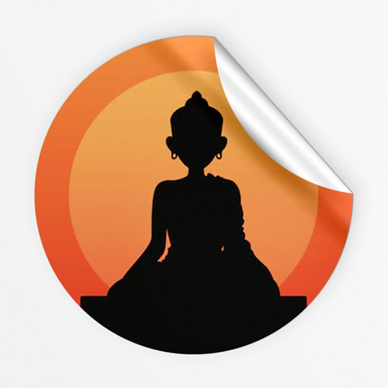 Buddhism Circle Stickers - Planet Scribbles