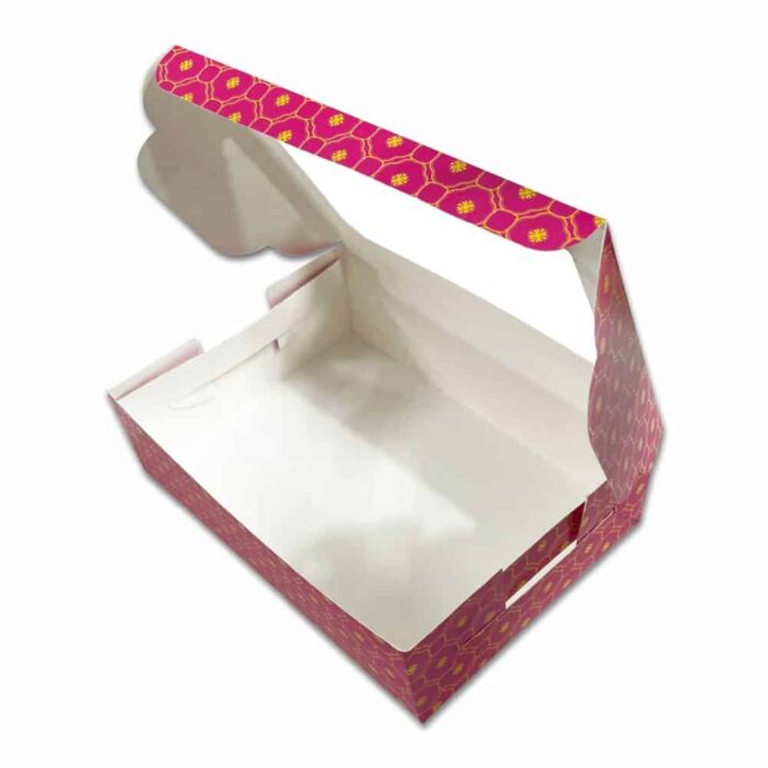 Pink Flat Cup Cake Box (6 Cavity) - Image 2